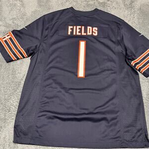 Nike Jersey Shirt Mens XL Chicago Bears Justin Fields #1 On Field Dri-Fit